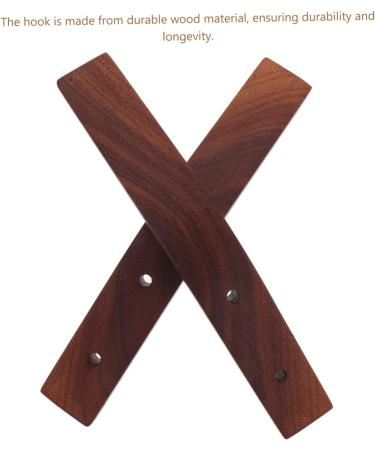 Alipis 2pcs Clothes Hook Wood Clothes Hangers Matte Black Bathroom Accessories Hooks for Hanging Coats Bag 17X2.3CM As Shown 1 - Buy Online on GoSupps.com