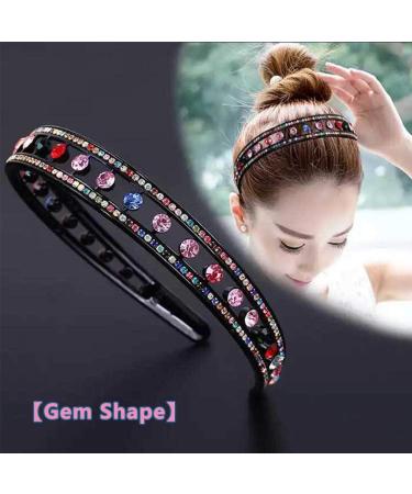 CORGIMHZ 4 Pack Colorful Rhinestone Headbands for Girls - Non-Slip Double Row Crystal Hairbands - Buy Online on GoSupps.com
