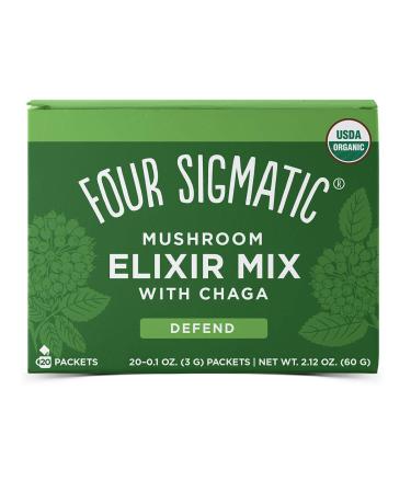 Four Sigmatic Mushroom Elixir Mix with Chaga 20 Packets 0.1 oz (3 g) Each