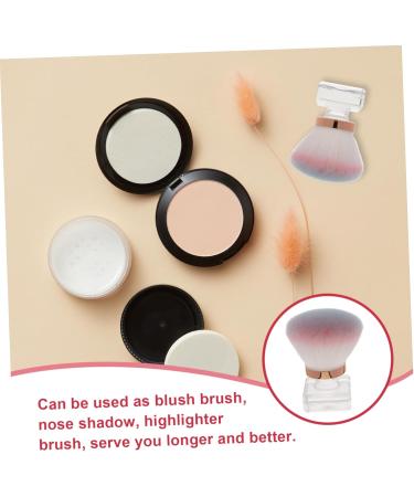 Housoutil the face Mushroom head small powder brush Foundation Brush cosmetics tools makeup powder makeup brush for powder face blush brush artificial fiber flat tool - Buy Online on GoSupps.com