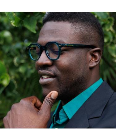 Clarity Manifest Unisex Large Frame Eyeglasses - Green Anti-Reflective Scratch Resistant Blue Light Blocker | Shop Internationally - Buy Online on GoSupps.com