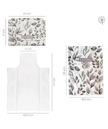 Mimuselina 2 Pack: Portable Water-Repellent Baby Changing Pad & Diaper Bag - Foldable Diaper Pad with Diaper Pocket for On-the-Go - Dirt-Repellent Botanic Design - Buy Online on GoSupps.com