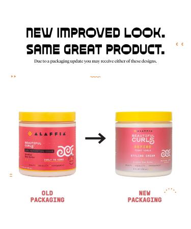 Alaffia Beautiful Curls Curl Activating Cream - Unrefined Shea Butter for Curly & Kinky Hair (8 fl oz) - Buy Online on GoSupps.com