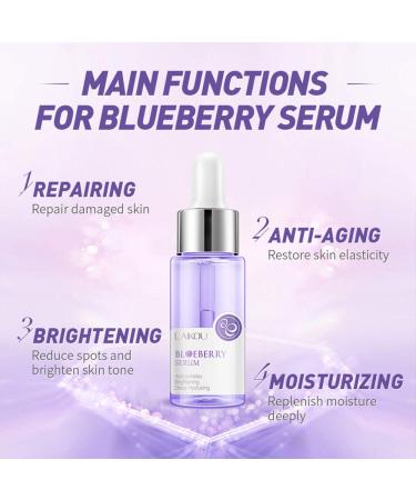 Blueberry Face Serum with Sodium Hyaluronic Acid | Moisturizing Skin Care for Brightening Dark Spots & Fine Lines - Daily Repair Essence - Buy Online on GoSupps.com