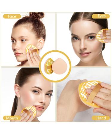 Auauy 2pcs Makeup Sponge - Washable Reusable Beauty Blender for Loose Powder & Liquid Cosmetics - Wet/Dry Makeup Tool - Yellow - Buy Online on GoSupps.com