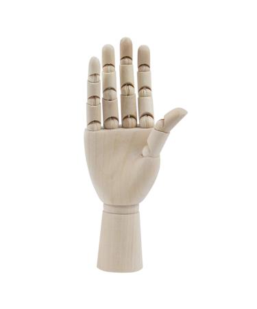 AUEAR, 7 Inch Wooden Mannequin Right Hand Figure Drawing Model Wood Hand Sculpture Artists Hand Model for Arts Drawing Sketching Painting Jewelry Display