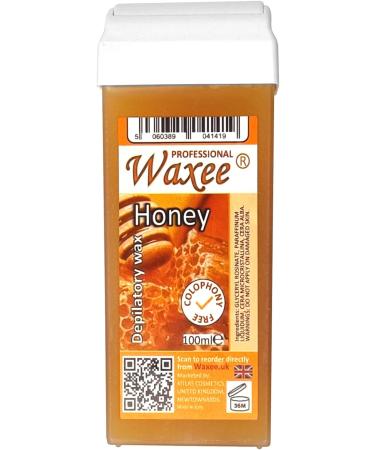 6x 100ml Honey Roll-On Wax Cartridges + 100 Strips for Body & Leg Waxing by UK Brand Waxee - Buy Online on GoSupps.com