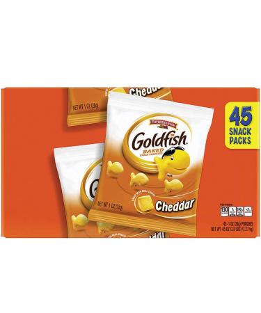 Pepperidge Farm Goldfish Crackers, Cheddar, 1 oz, 45-count