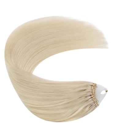 Ugeat Microring Extensions - Real Hair 45 cm 50g Platinum Blonde #60 - 50 Strands - Buy Online on GoSupps.com