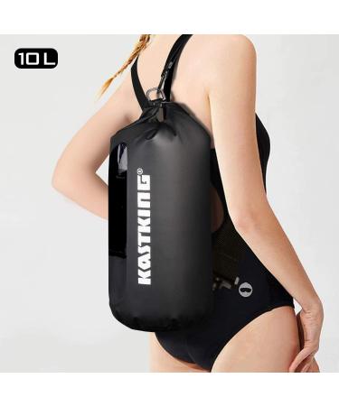 KastKing 10L Dry Bag - 100% Waterproof Storage for Swimming, Kayaking, Boating, Hiking, Camping, Fishing - Military Grade Construction, Black - Buy Online on GoSupps.com