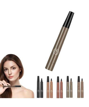 Cohbskj Glowly Secret Eyebrow Pen Unique Quad Eyebrow Pencil Quad Forked Liquid Eyebrow Pencil Long-Lasting Waterproof Microblading Eyebrow Pen (1PCS-C)