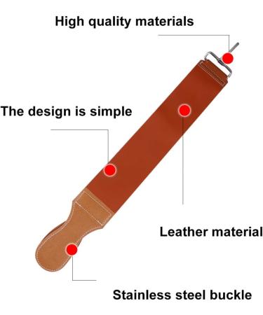 Beaupretty 2-Piece Large Cow Brown Knife X - Double-Layer Barber Canvas Straps with Buckle for Sharper-Laminated Tension | International Shipping - Buy Online on GoSupps.com