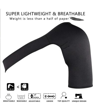 Adjustable Shoulder Brace - Portable Compression Support for Rotator Cuff & Durable Lightweight Shoulder Support - Buy Online on GoSupps.com