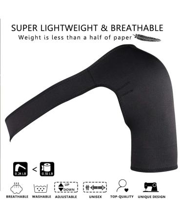 YOUTHINK Shoulder Brace Support Wrap for Arthritis Pain Relief | Unisex Black Shoulder Support - Buy Online on GoSupps.com