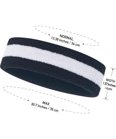 Onupgo Children's Athletic Cotton Welding Headband & Bracelet Set - 1 Headband + 2 Bracelets - Black/White/Black - Ideal for Sports | International Shipping - Buy Online on GoSupps.com