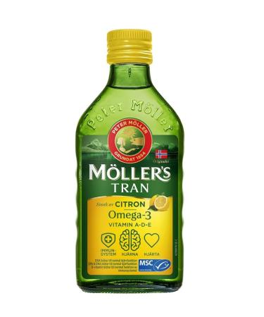 M llers Tran Cod Liver Oil 250 ml/ 8.45 fl oz | Citron Flavor | Omega-3 | Fish Liver Oil