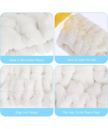 Sibba 1 Piece Spa Headband For Washing Face Wash Makeup Sports Shower Wide Hair Band Headpiece Puffy Fuzzy Fluffy Cloth Head Hairband Wristband Facial Beauty Wrap Women Girls (White) - Buy Online on GoSupps.com