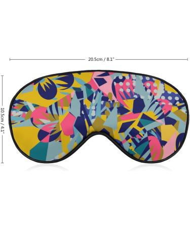Hand Drawn Abstract Floral Sleep Mask - Adjustable Strap, Blocks Light - Unisex Eye Cover for Sleeping, Travel, and Nap - Buy Online on GoSupps.com