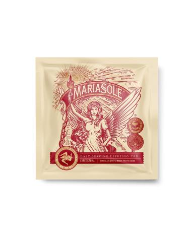 Mariasole Caff Crema - Premium ESE PADS 50 pieces A 7G compostable - Kffffeepads with a perfect crema - traditional roasting in Sicily about wood fire in handwork walnut fruity chocolate E.S.E pads (50 pieces each 7 g)