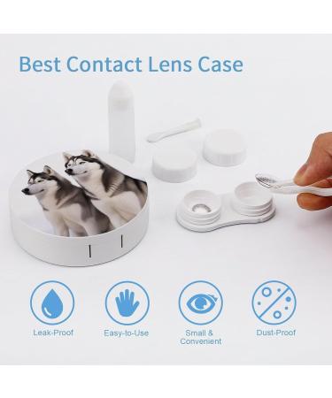 Buy Husky Dog Print Contact Lens Case | Plastic Lens Care & Travel Box for Easy Use - Buy Online on GoSupps.com