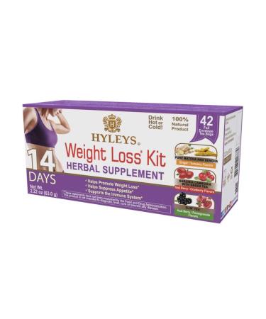 Hyleys 14 Day Weight Loss Tea - 42 Tea Bags (1 Pack), Detox Tea for Cleanse (100% Natural, Sugar Free, Gluten Free and Non-GMO) 14 Day Weight Loss Kit 42 Count (Pack of 1)