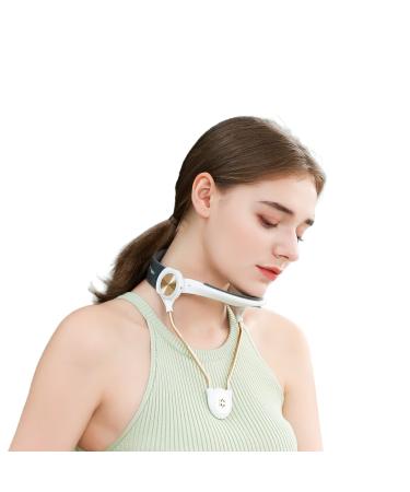 Alphay Neck Support, Adjustable Neck Brace, Decompressed, Shaping Cervical Collar, Cervical Neck Traction Device, Conducive to Correct Forward Head Posture, Suitable for Men, Women (L, White) L White