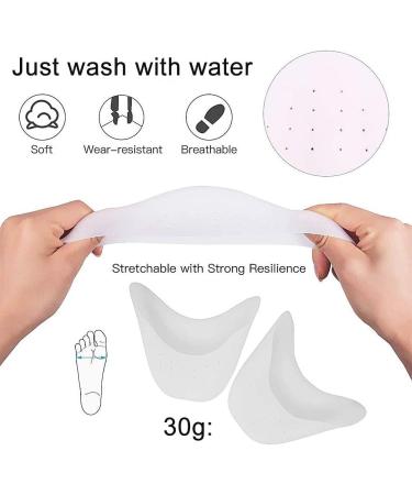 Jpyh Toe Protection Silicone Pads - Soft Anterior Foot Covers for Ballet Shoes | 3 Pairs - Unisex White Toe Support - Buy Online on GoSupps.com