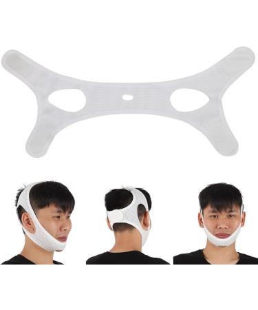 VGEBY Anti Snoring Mesh Chin Strap | Breathable Jaw Support Belt for Men & Women - Unisex Snore Solution (White - Buy Online on GoSupps.com