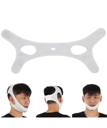 Anti Snoring Chin Strap for Women - Breathable Chin Rest for Summer Sleep in Bedroom - White - Buy Online on GoSupps.com