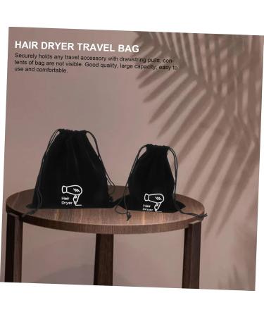 PLAFOPE 8 Pcs Storage Bag Blowdryers for Hair Bathroom Hairdryer Pouch Gym Bag Black Flocking Cloth - Buy Online on GoSupps.com