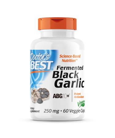 Doctor's Best Black Garlic Extract ABG10+ 250mg Supports Healthy Blood Pressure Cholesterol Boost Immunity Potent Antioxidant 60 Count
