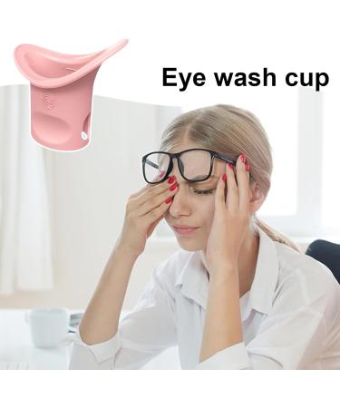 Eye Wash Cups - Portable Eye Flush Kit Silicone Eye Washer - Soft Eye Bath Eye Cleaner Cup with Scale for Eye Washing Refresh and Clean Tired Eyes Pink - Buy Online on GoSupps.com