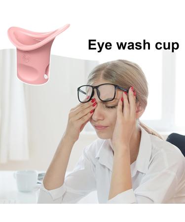 Buy Silicone Eye Flushing Cup - Soft Eye Washer for Gentle Cleaning | Ideal for Men & Women | Pink Eye Rinse with Scale - Buy Online on GoSupps.com