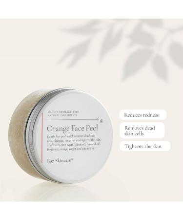 Raz Skincare Orange Face Peel 100g | Gentle Face Scrub with Organic Orange Peel Powder | Citrus-infused Face Peel and Skin care | Face Peel With Cleansing and Smoothing Effect | Mild Face Peel - Buy Online on GoSupps.com