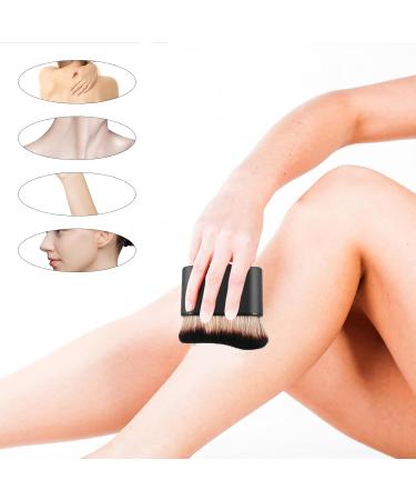 Self Tanner Brush for Face & Body | Best Self Tanning Brush Applicator for Flawless Tan | Kabuki Spray Blending Brush - Black & Brown - Buy Online on GoSupps.com