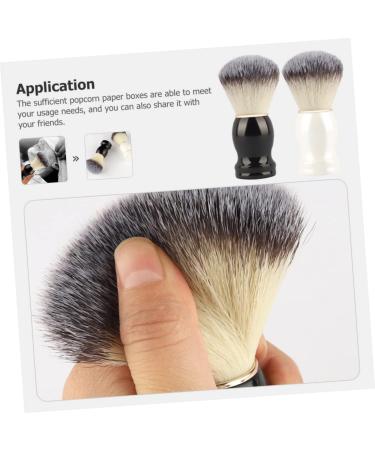 Magiclulu Manual Shaving Brush | Premium Male Razor Tool with Wooden Handle & Fiber Wool - Perfect for Friseursalon & Barbers - Buy Online on GoSupps.com