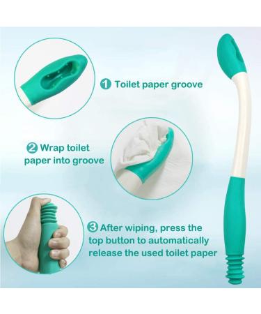 Long Reach Toilet Aid Wiper - Bathroom Buddy for Seniors & Limited Mobility - Comfort Wipe Tool for Pregnant, After Surgery, Bariatric Patients - Buy Online on GoSupps.com