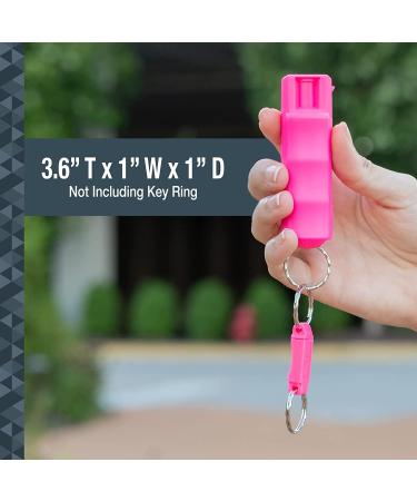 SABRE Pepper Spray And 2-in-1 Stun Gun and Flashlight, 25 Bursts of Max Police Strength OC Spray, Intuitive Finger Grip, Painful 1.160 C Charge, 120 Lumens, Rechargeable, Safety Switch, Holster Pink - Buy Online on GoSupps.com