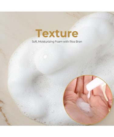 KSBC Pioom Rice Bran Cleansing Foam | Hydrating Face Wash for Sensitive Skin | Gentle K-Beauty Cleanser with Soft Creamy Texture & Lovely Scent | Family Size 16.9 fl oz - Buy Online on GoSupps.com