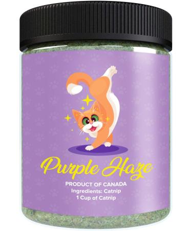 Purple Haze Catnip, Premium Blend Safe for Cats, Infused with Maximum Potency Your Kitty is Sure to Go Crazy for 1 Cup