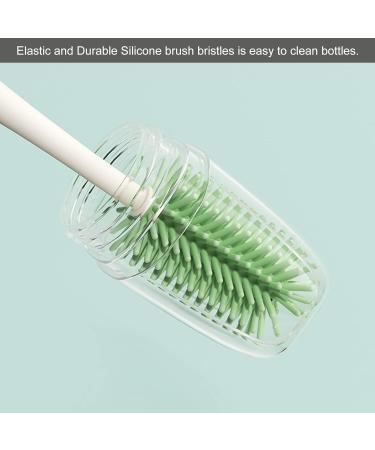 Bebamour Silicone Baby Bottle Brushes - Scratch-Resistant Cleaning Tool for Bottles & Straws with Storage Stand (Green Snail) - International Shipping Available - Buy Online on GoSupps.com