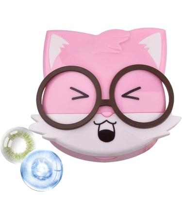 Yiurse Portable Cartoon Contact Lens Case - Travel Accessories for Eye Care - Pink Animal Design - Buy Online on GoSupps.com