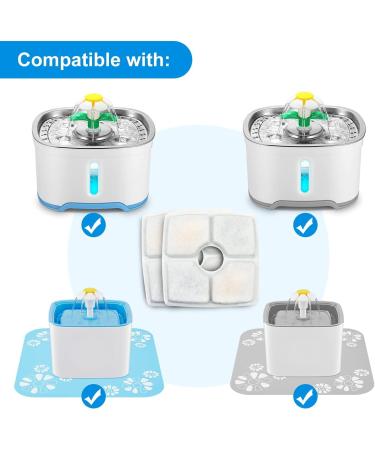 Cepheus Cat Water Fountain Filter 8/16 Pack - Replacement Filters for 84oz Square Pet Fountains - Buy Online on GoSupps.com