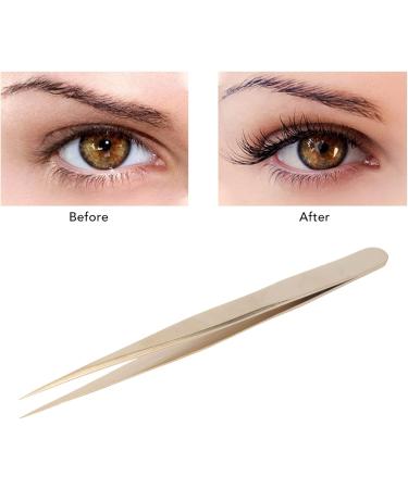 Professional Stainless Steel Eyelash Tweezers - Multifunctional Durable & Ideal for Nail Art - Buy Online on GoSupps.com