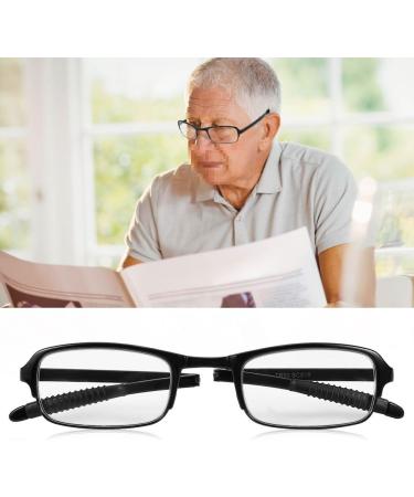 Buy Foldable Reading Glasses for Men & Women - Anti-Tired Presbyopic Glasses (1.0 to 4.0) with Stylish Etui - 2.5 Black - Buy Online on GoSupps.com