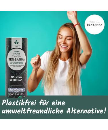 Ben & Anna Soda Deodorant Paper Tube - Green Fusion 1.41 oz | Eco-Friendly Natural Deodorant for All Skin Types - Buy Online on GoSupps.com