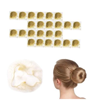 Invisible Hair Nets for Catering Hair Bun Nets Blonde Ballet Hair Net for Girls Elastic Edge Mesh Hair Nets for Women Bun Hair Bun Holder for Hair Ballet Gymnastics Bun Making 50cm/20inch (24PCS)