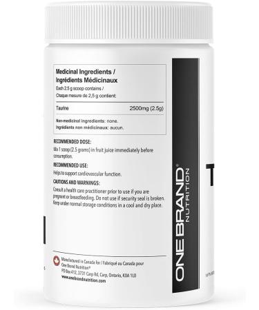 One Brand Nutrition 100% Pure Taurine Powder (200 Servings) Vegan - Buy Online on GoSupps.com