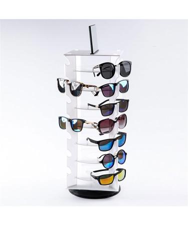 WAOCEO Rotating Eyeglass Stand with Mirror - Desktop Holder for Sunglasses & Nearsighted Glasses - Buy Online on GoSupps.com