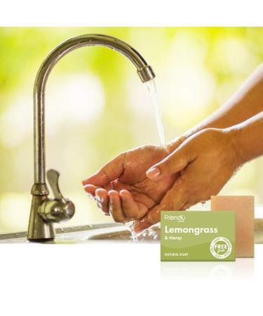 Organic Lemongrass & Hemp Handmade Soap by Friendly Soap - 100% Natural Ingredients - Buy Online on GoSupps.com